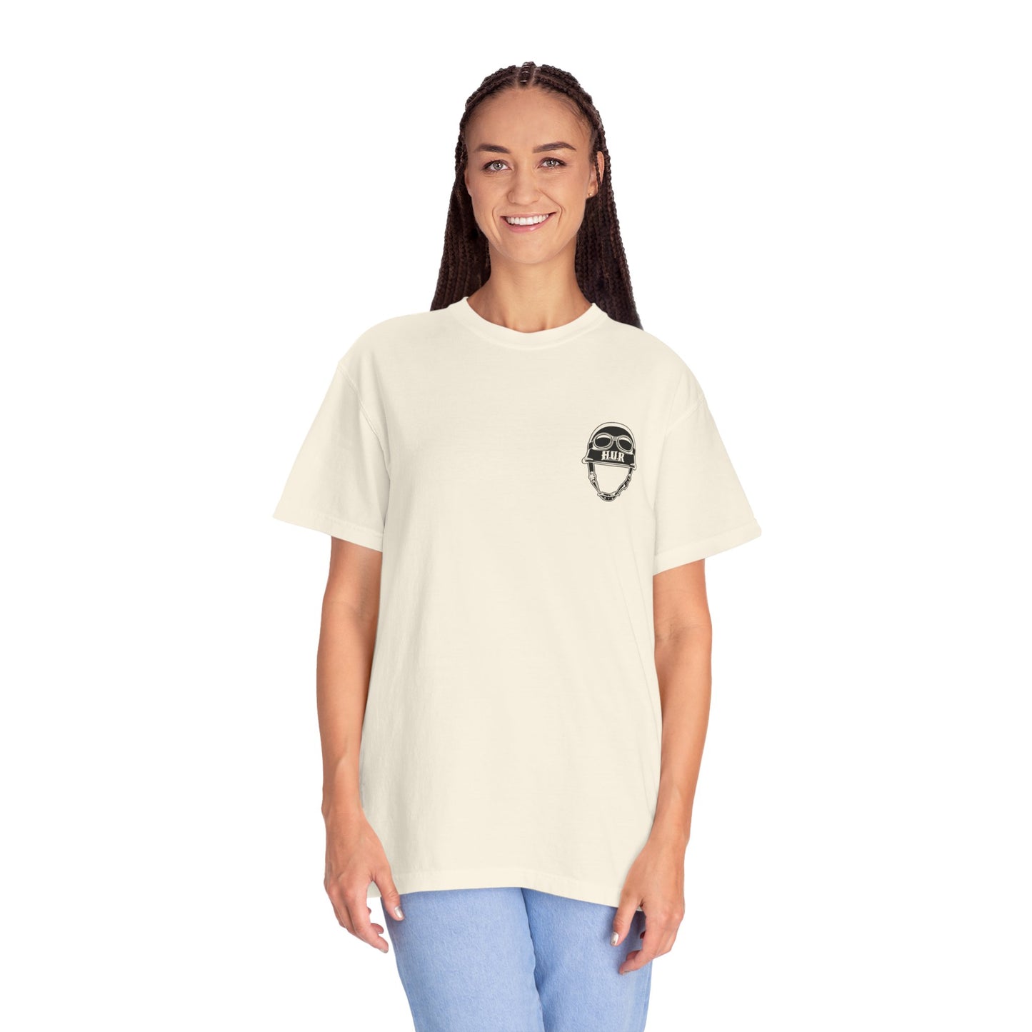 How U Rydin Unisex Garment-Dyed  off-white T-shirt