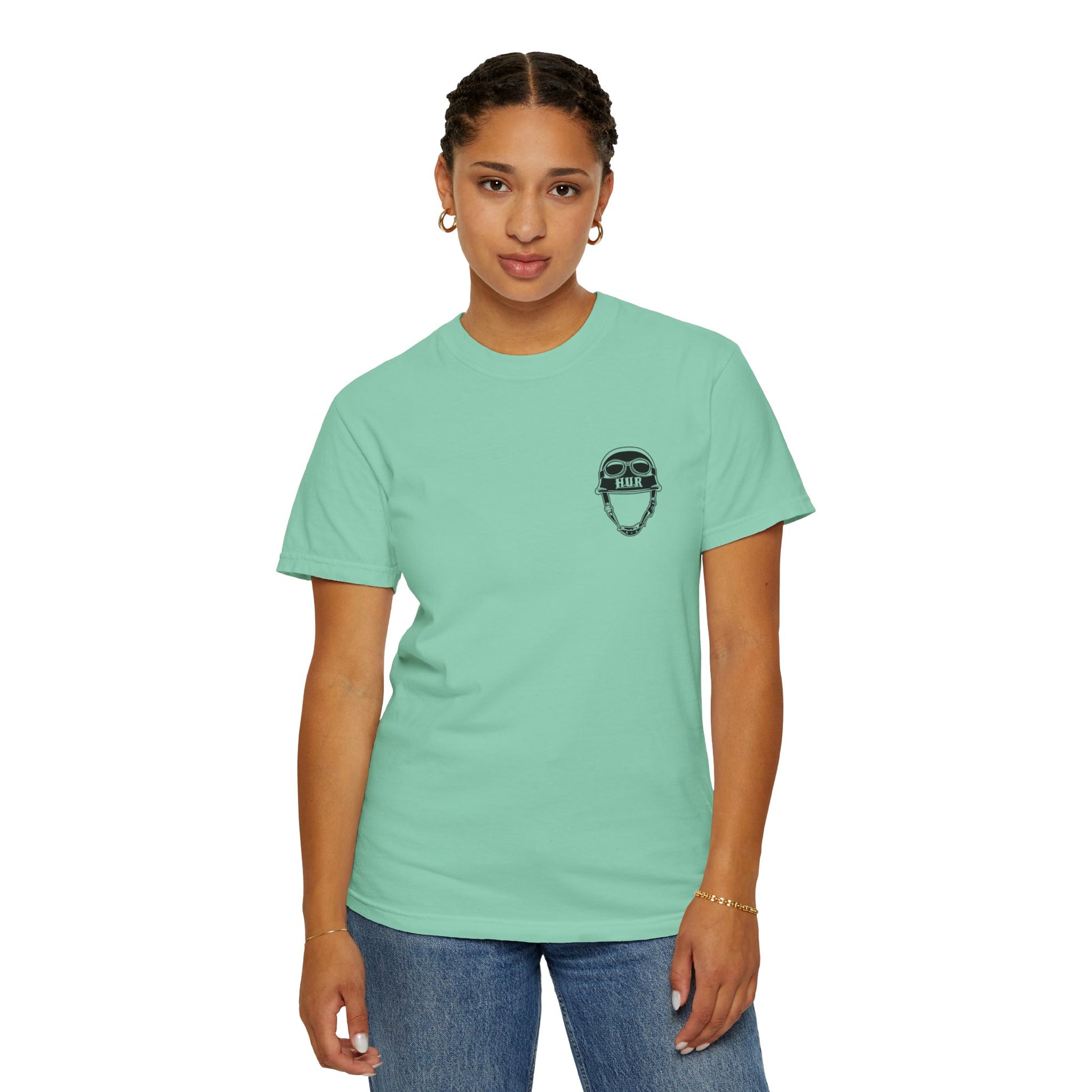 How U Rydin Unisex Garment-Dyed  green T-shirt