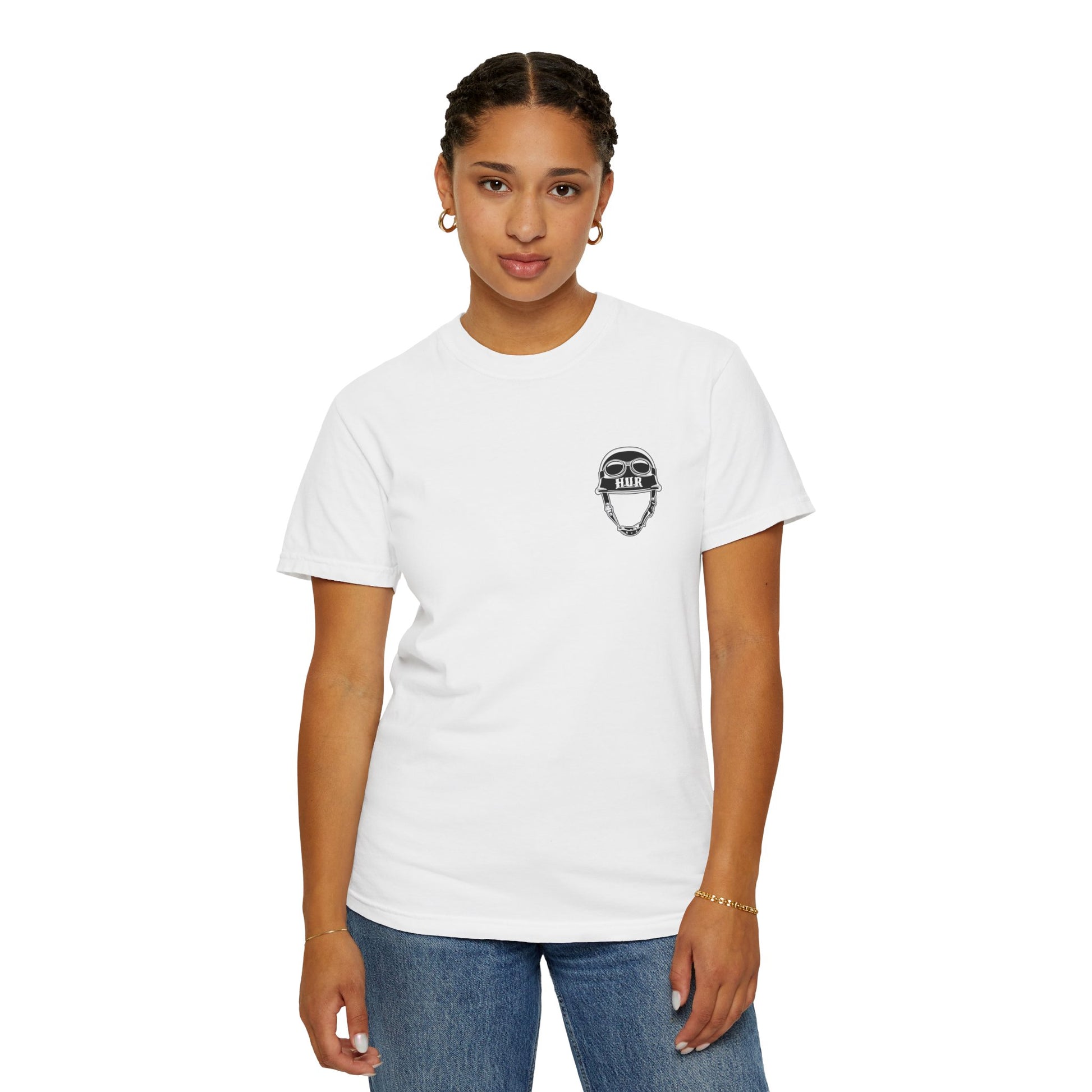 How U Rydin Unisex Garment-Dyed  white T-shirt