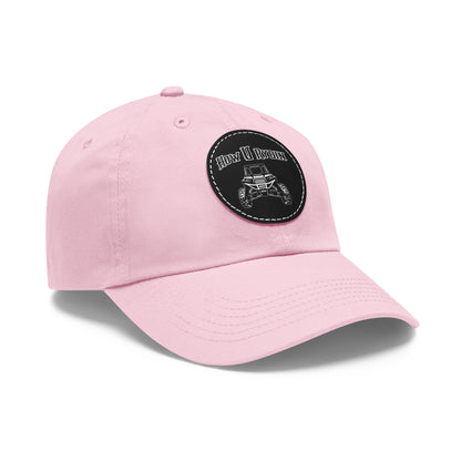 Dad Hat with Leather Patch (Round)