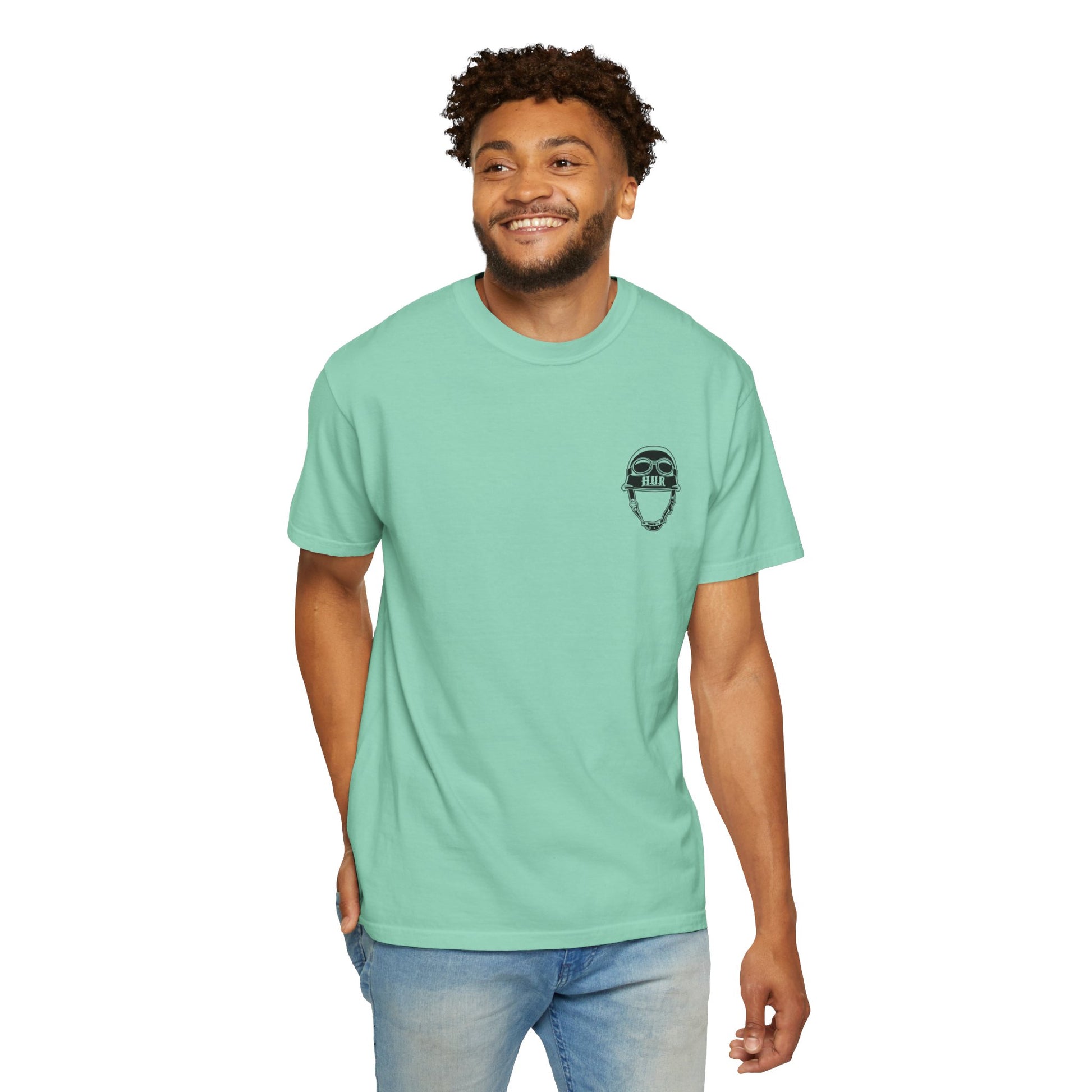 How U Rydin Unisex Garment-Dyed  green T-shirt