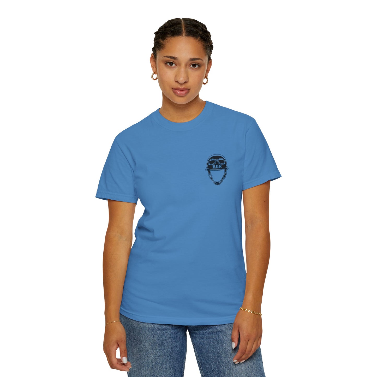 How U Rydin Unisex Garment-Dyed  Blue T-shirt