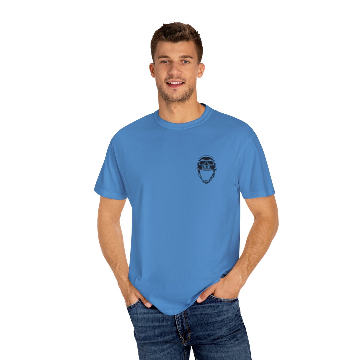 How U Rydin Unisex Garment-Dyed T-shirt Blue