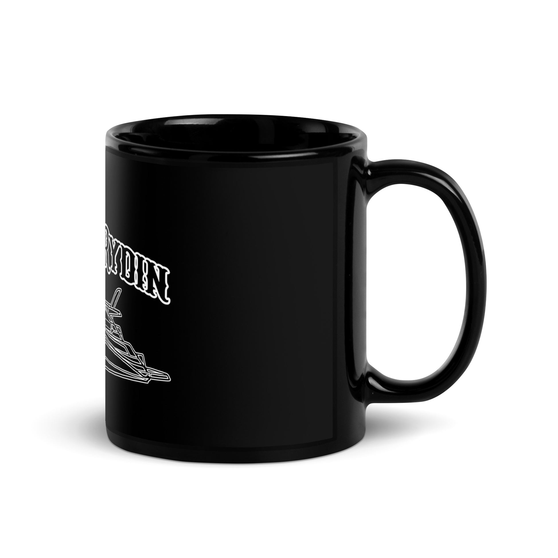 Black glossy mug