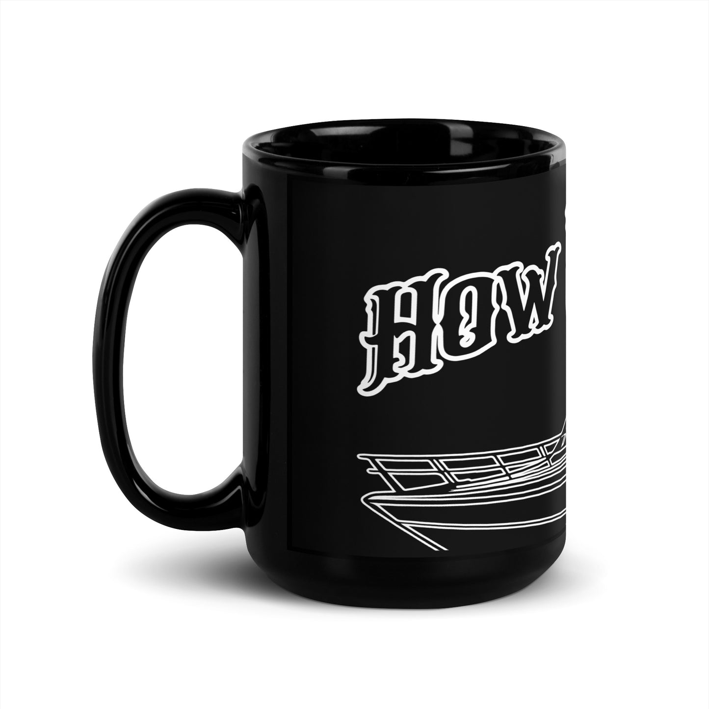 Black glossy mug