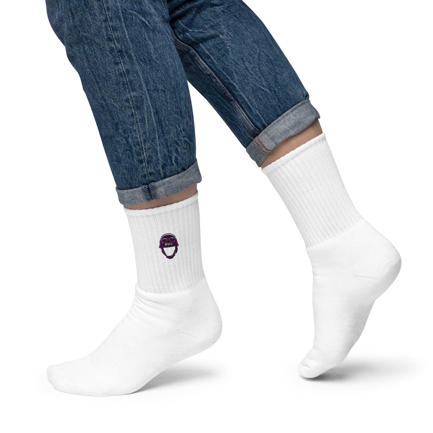 Embroidered White socks