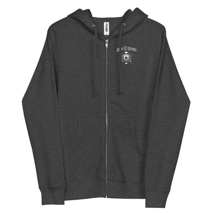 Unisex fleece zip up hoodie