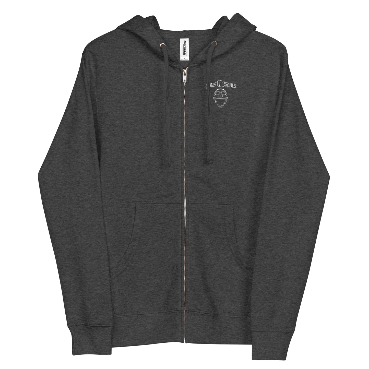 Unisex fleece zip up hoodie