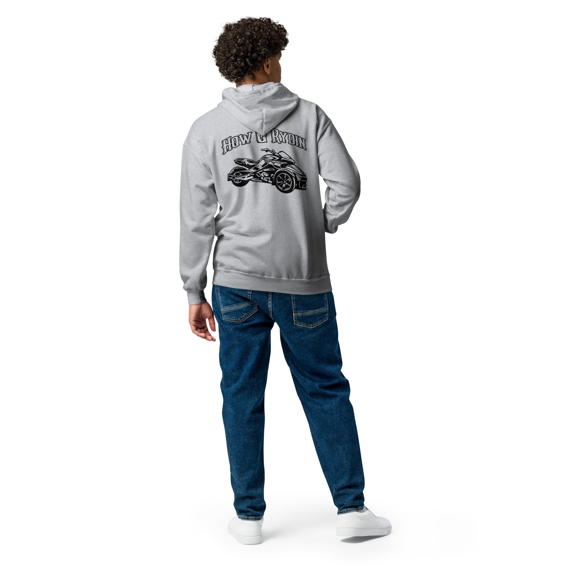 Unisex Gray heavy blend zip hoodie