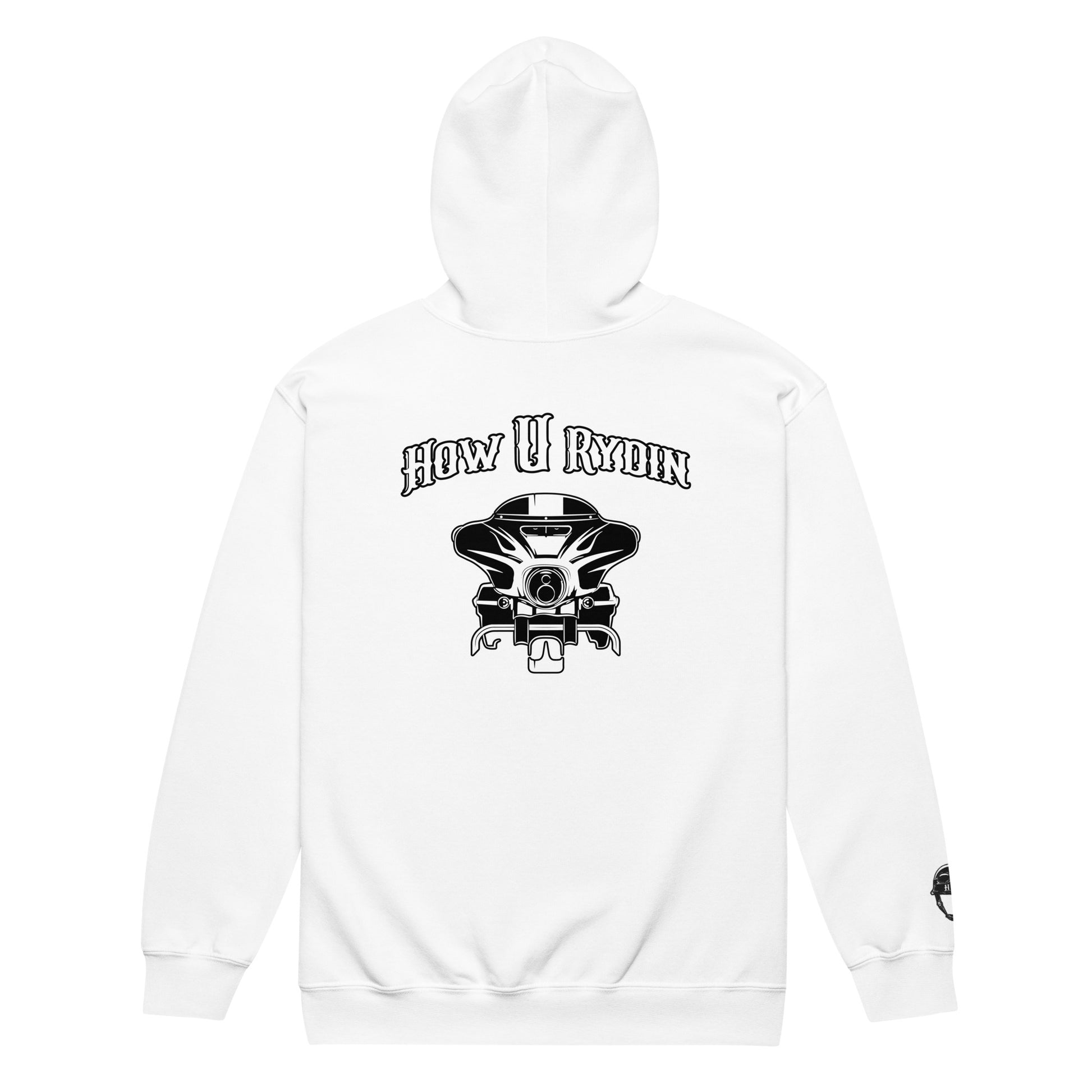 Unisex white heavy blend zip hoodie