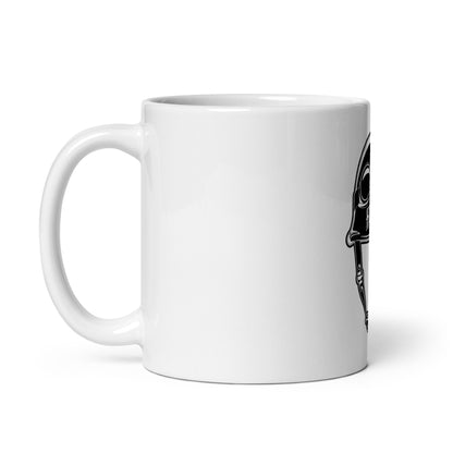 White glossy mug