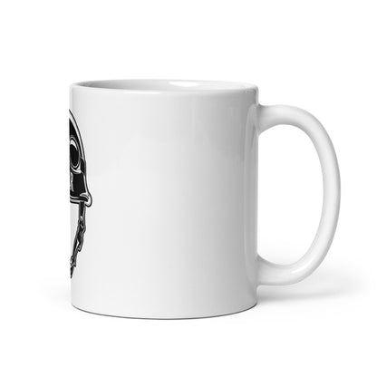 White glossy mug