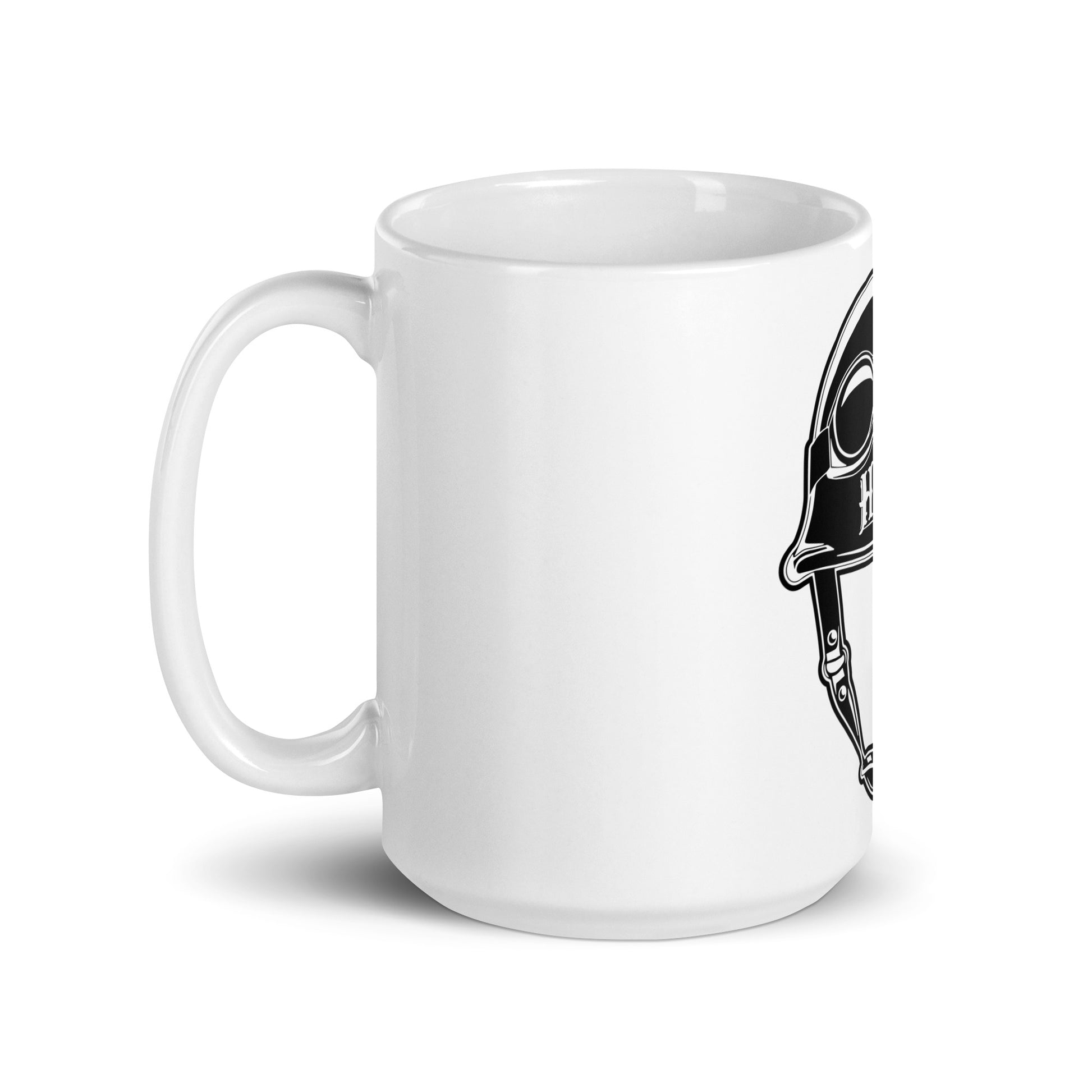 White glossy mug