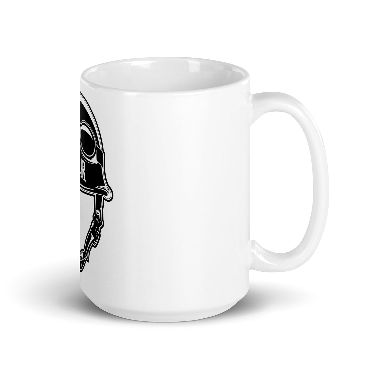 White glossy mug