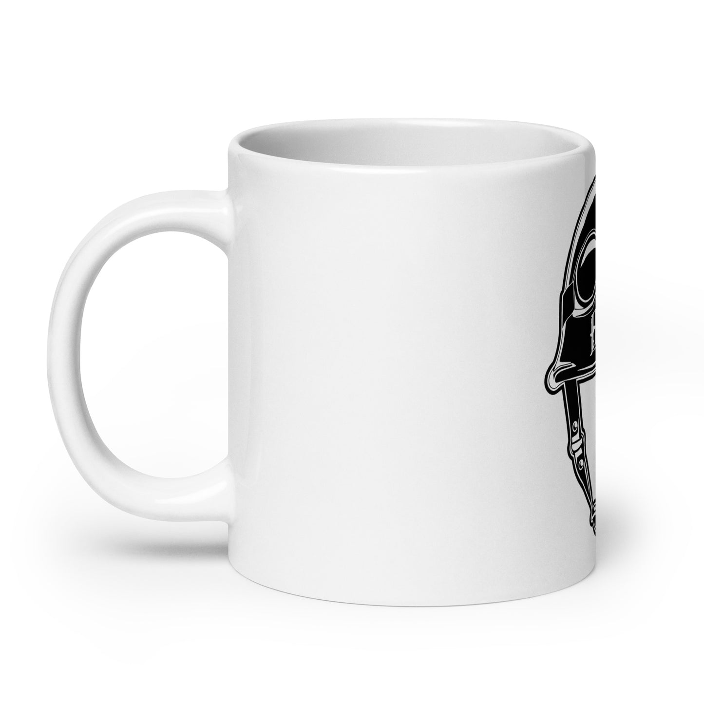 White glossy mug