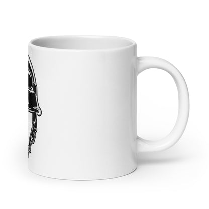 White glossy mug